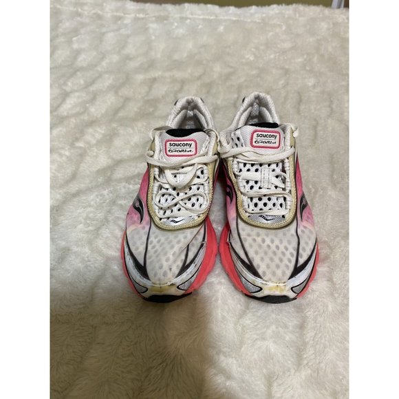 Saucony Kinvara 7 White Pink Mesh Running Shoes 10072-3 Womens Size 7 Flaws - Picture 2 of 9